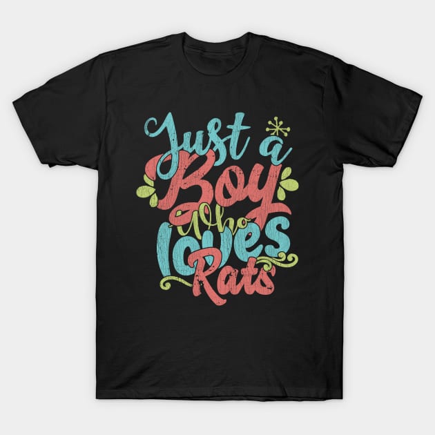 Just A Boy Who Loves Rats Gift product T-Shirt by theodoros20